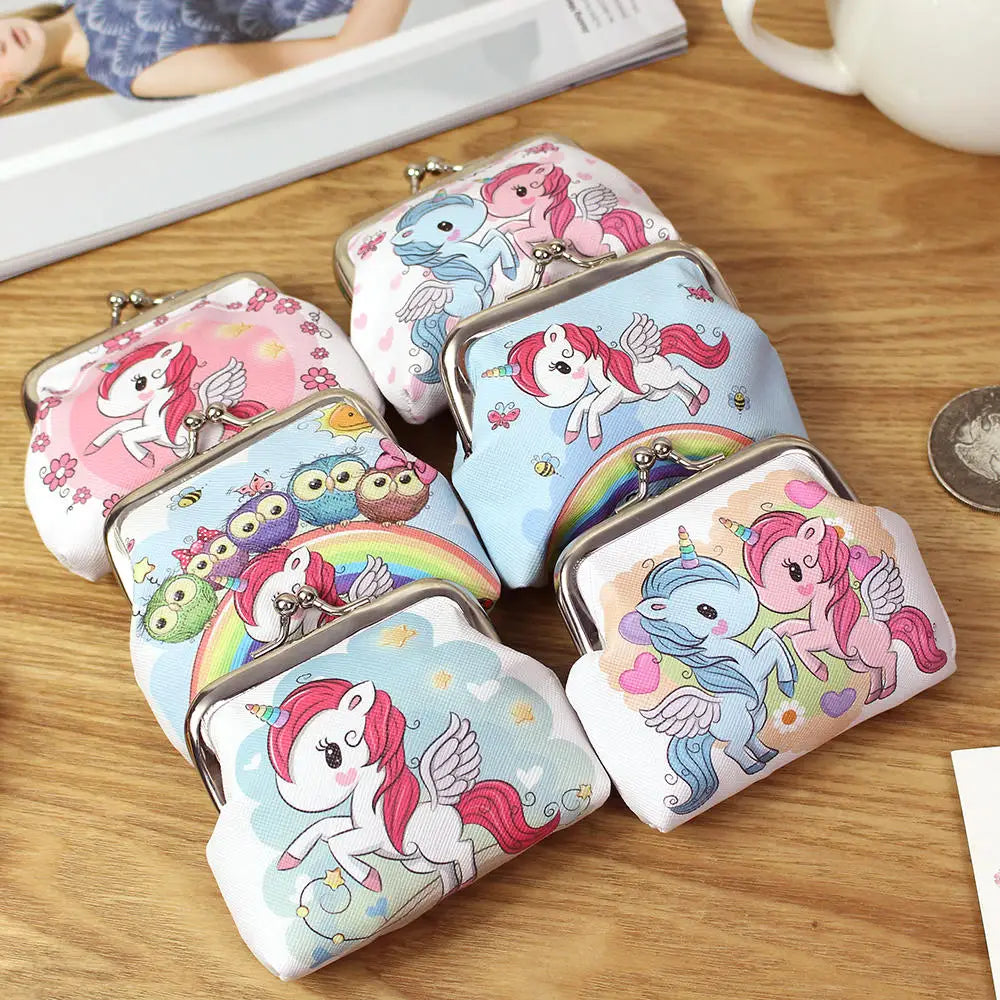 Women's Wallet Mini Unicorn Wallet Card Holder Case Coin Purse Clutch Change Bag Children's Wallets Change Holder Bags For Girls