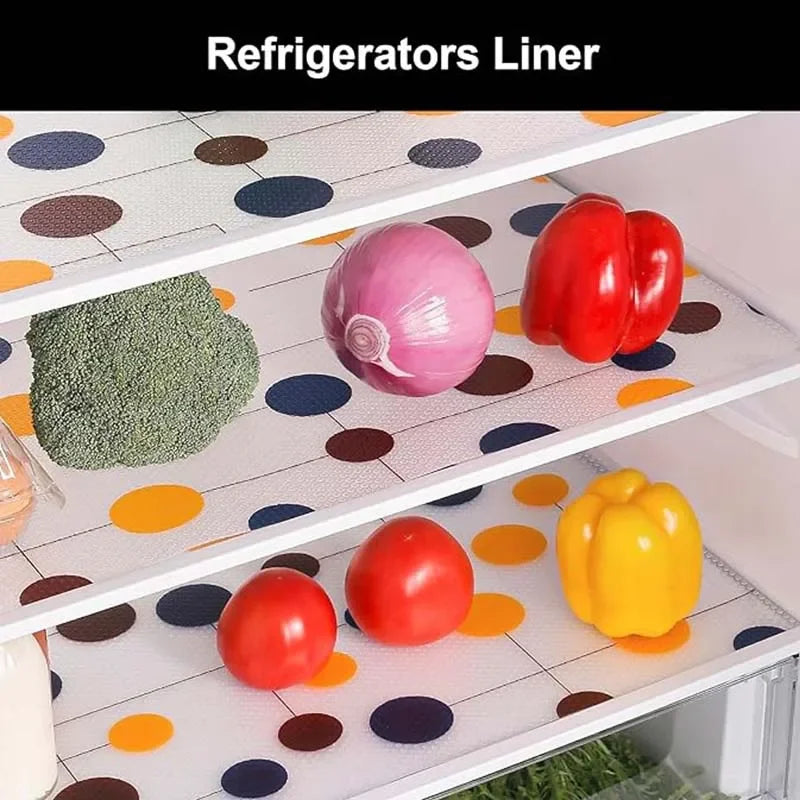 1Roll Reusable Cabinet Mat 45x100cm Non-slip Refrigerator Mat Oil-proof Waterproof Drawer Mats Shoe Pad