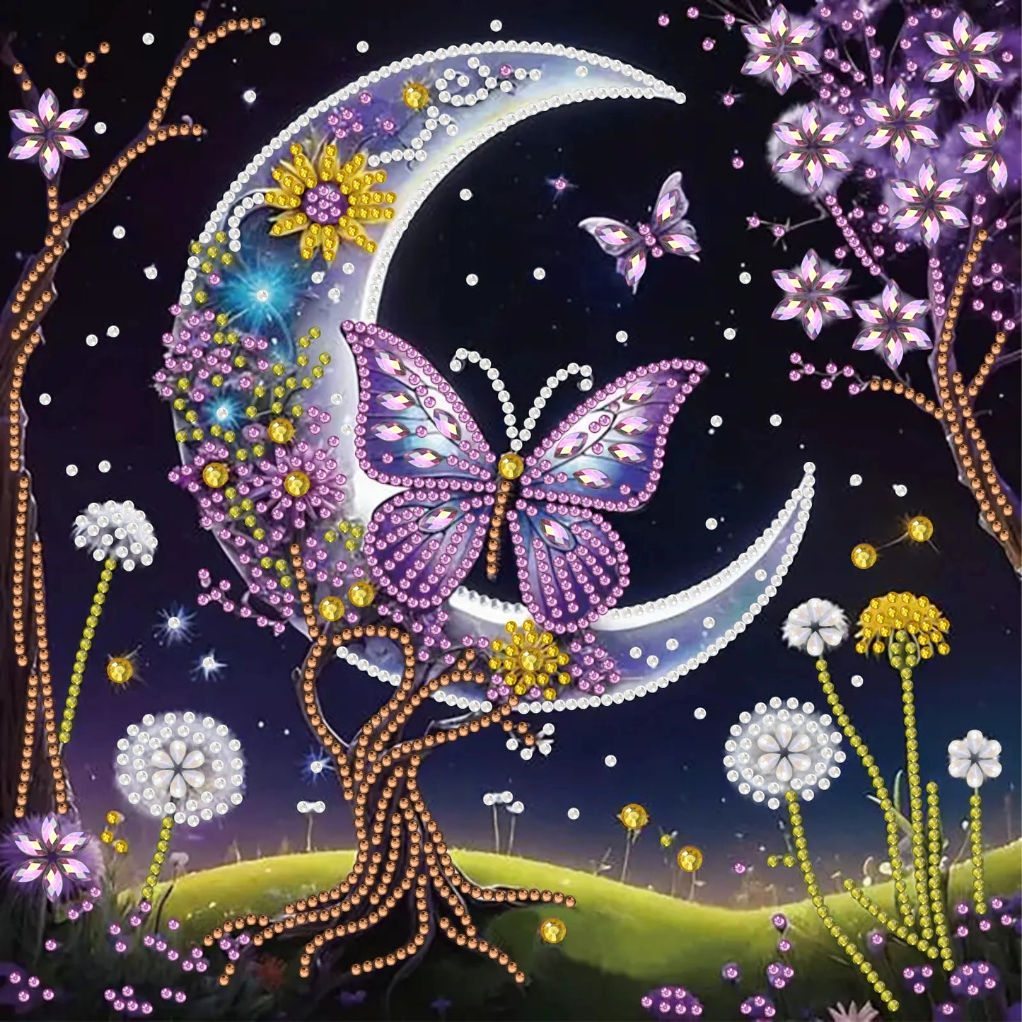 Hemasa 5D DIY Diamond Painting Flower Kit Tree Decoration DIY Special Shaped Drill Diamond Mosaic Art Gift Crafts for Wall Home Decor