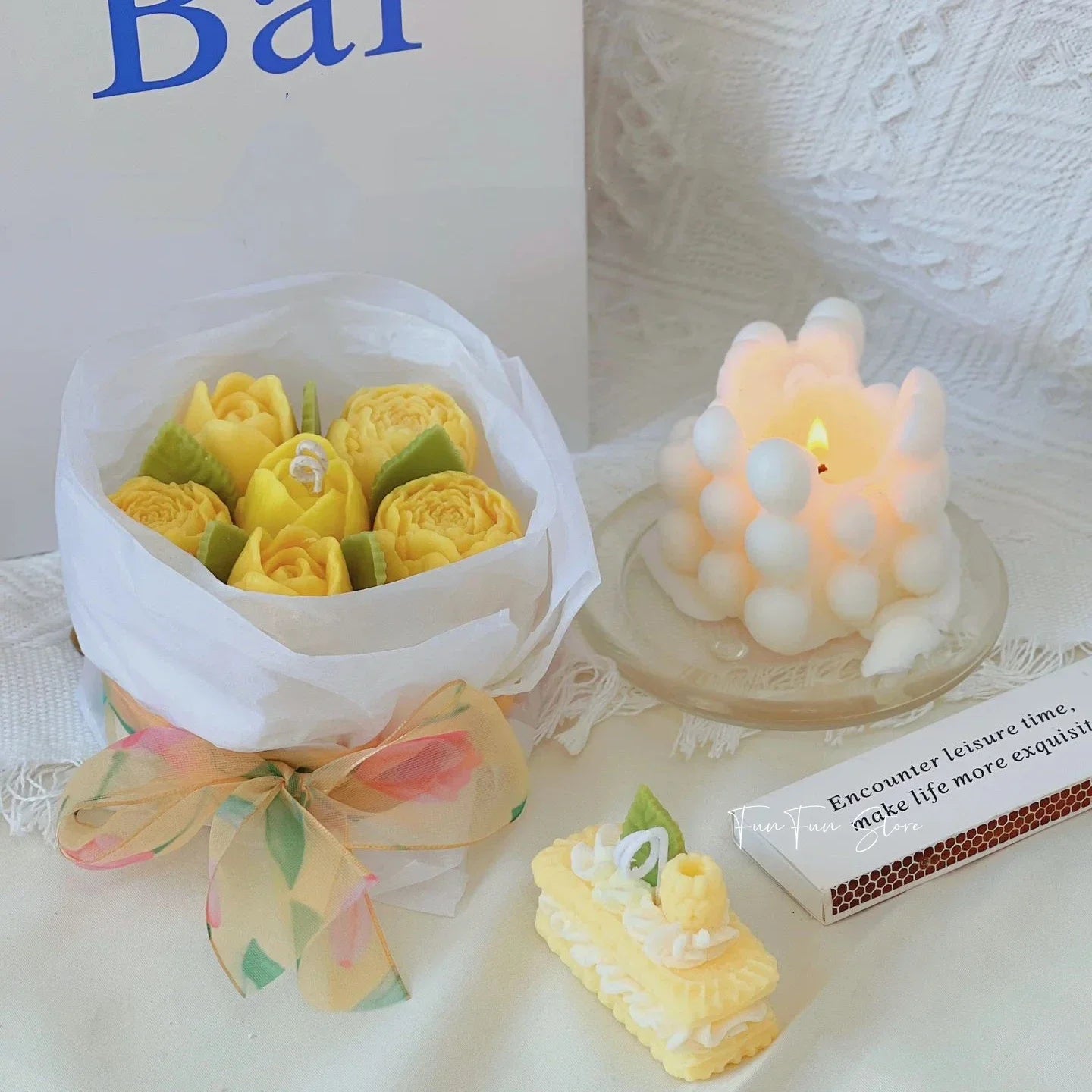 DIY Bouquet Aromatherapy Candle Silicone Mold Rose Tulip Valentine's Day Gift Mold Diffuser Stone Handmade Soap Plaster Decor