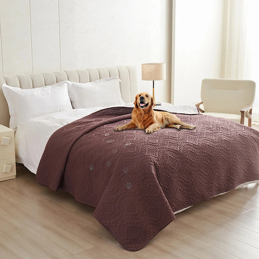 Dirt-Proof Bedspread Waterproof Dog Bed Cover Pet Blanket for Furniture Bed Protector Couch Cover for Dogs Cats Non-Slip Backing