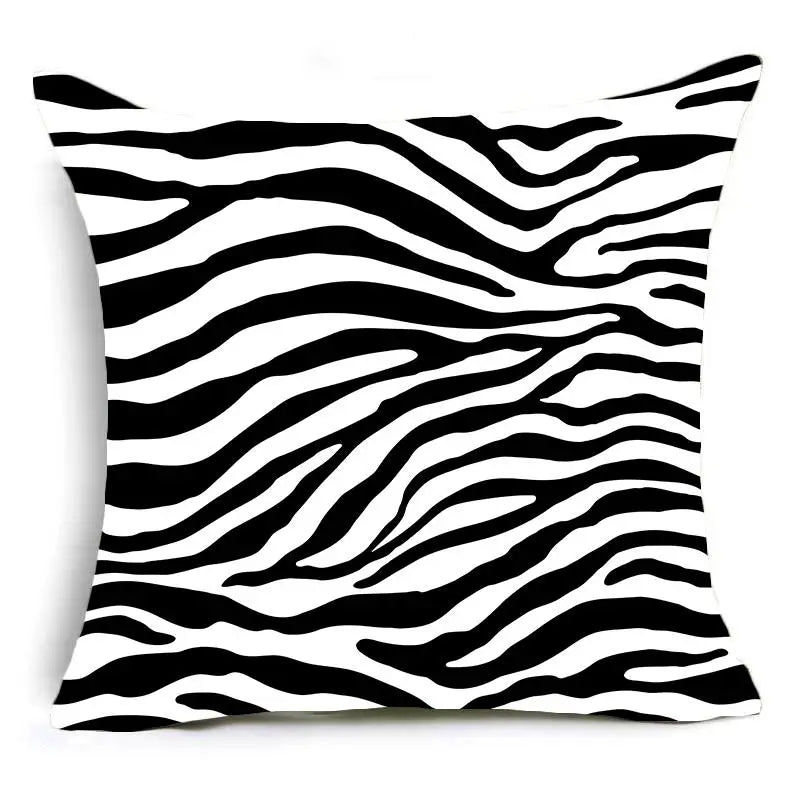 Hemasa  Animal Print Throw Pillow Case /Leopard Tiger Zebra Cow Snake Cushion Covers for Home Sofa Chair Decorative Pillowcases