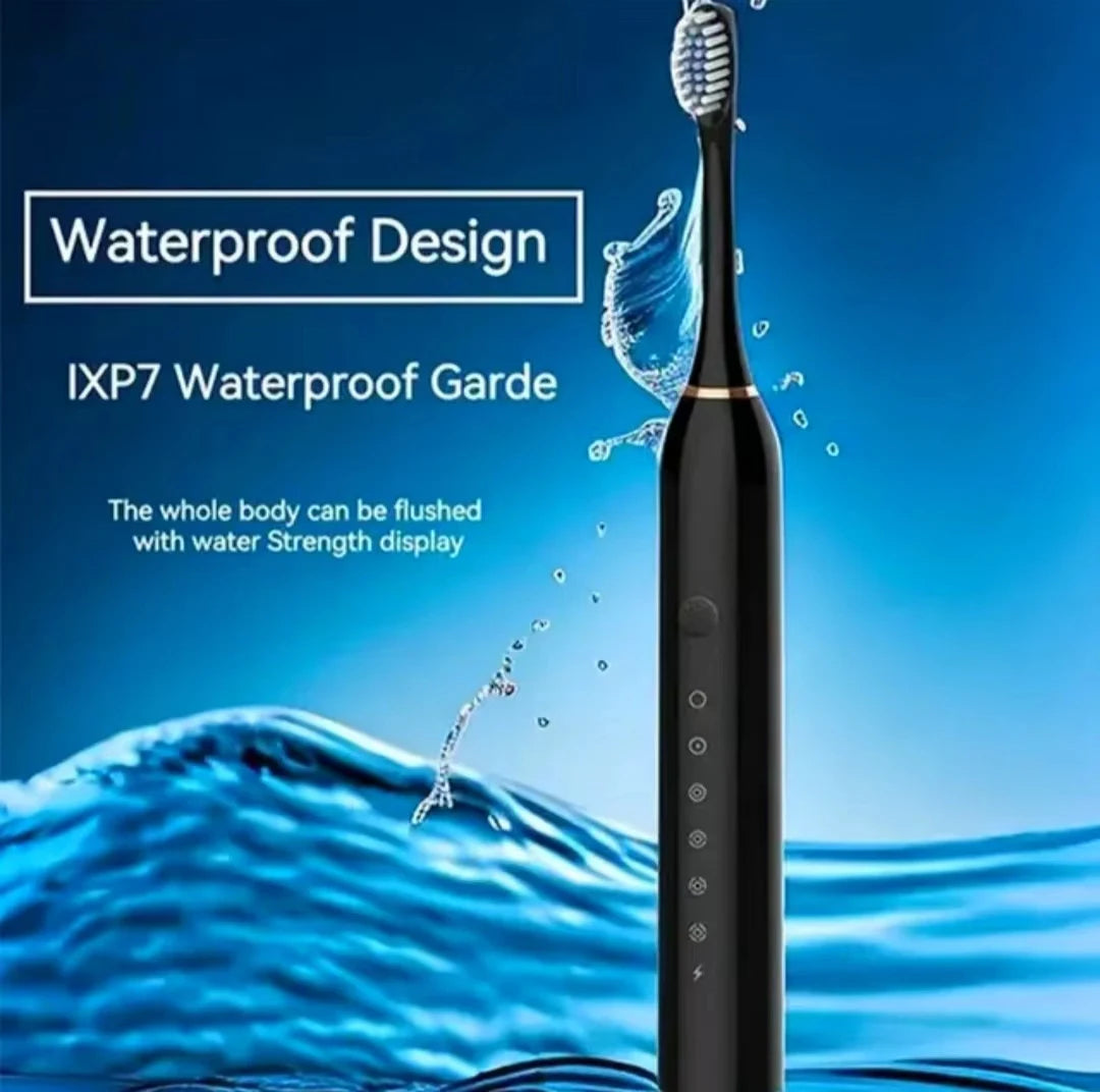Hemasa  Electric Toothbrush for Adults  /Waterproof  Brush Head USB Rechargeable 6 cleaning  Modes