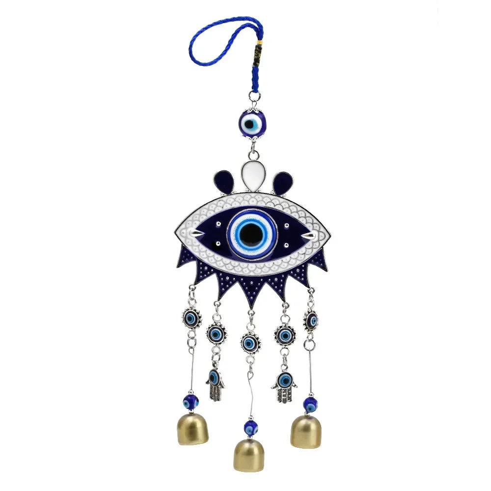 Hemasa Blue Evil Eye Wind Chimes Wall Hanging Decor Birthday Gift   Decoration  Farmhouse Oranament Boho Home Decor