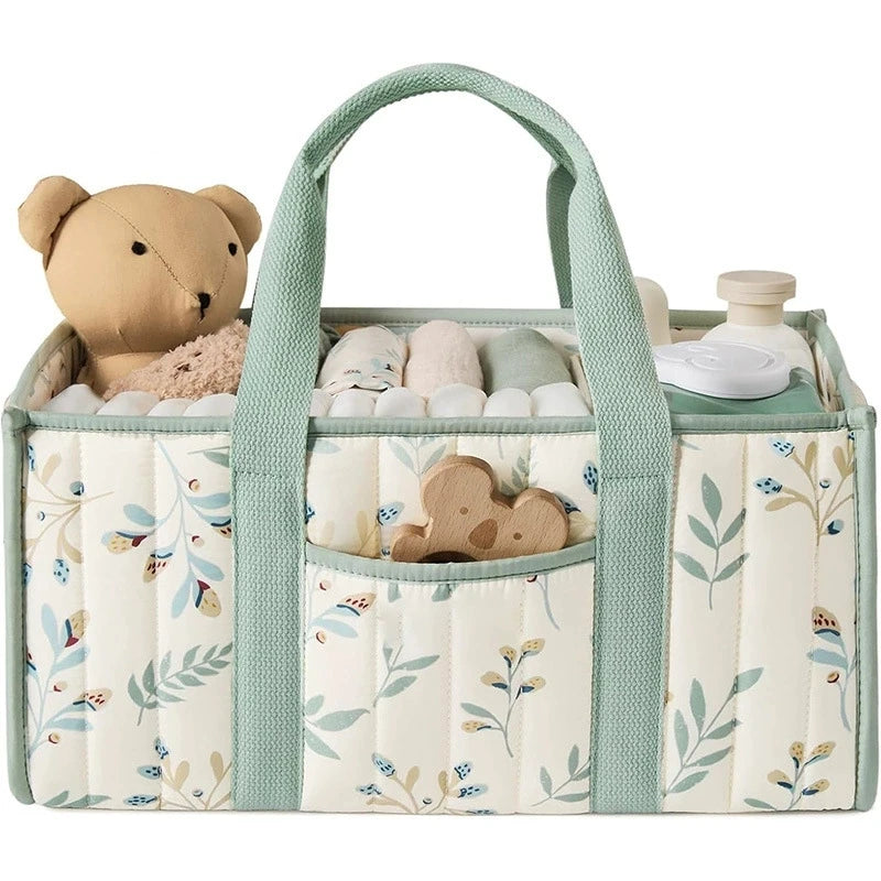 Tejesa Large Capacity Foldable Diaper Bag Durable Multi-Functional Storage Pouch for Diapers Wipes Easy to Carry Moms Diaper Bag Travel