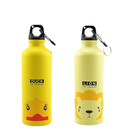 Hemasa  Aluminium Cartoon Sports Mug /Stainless Steel Water Bottle with Lid
