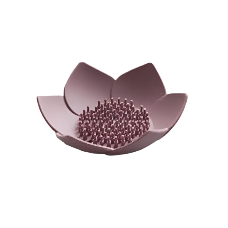Hemasa Soap Box Lotus Shape Non-slip Portable Silicone for Draining Soap Tray Draining Soap Dish Bathroom