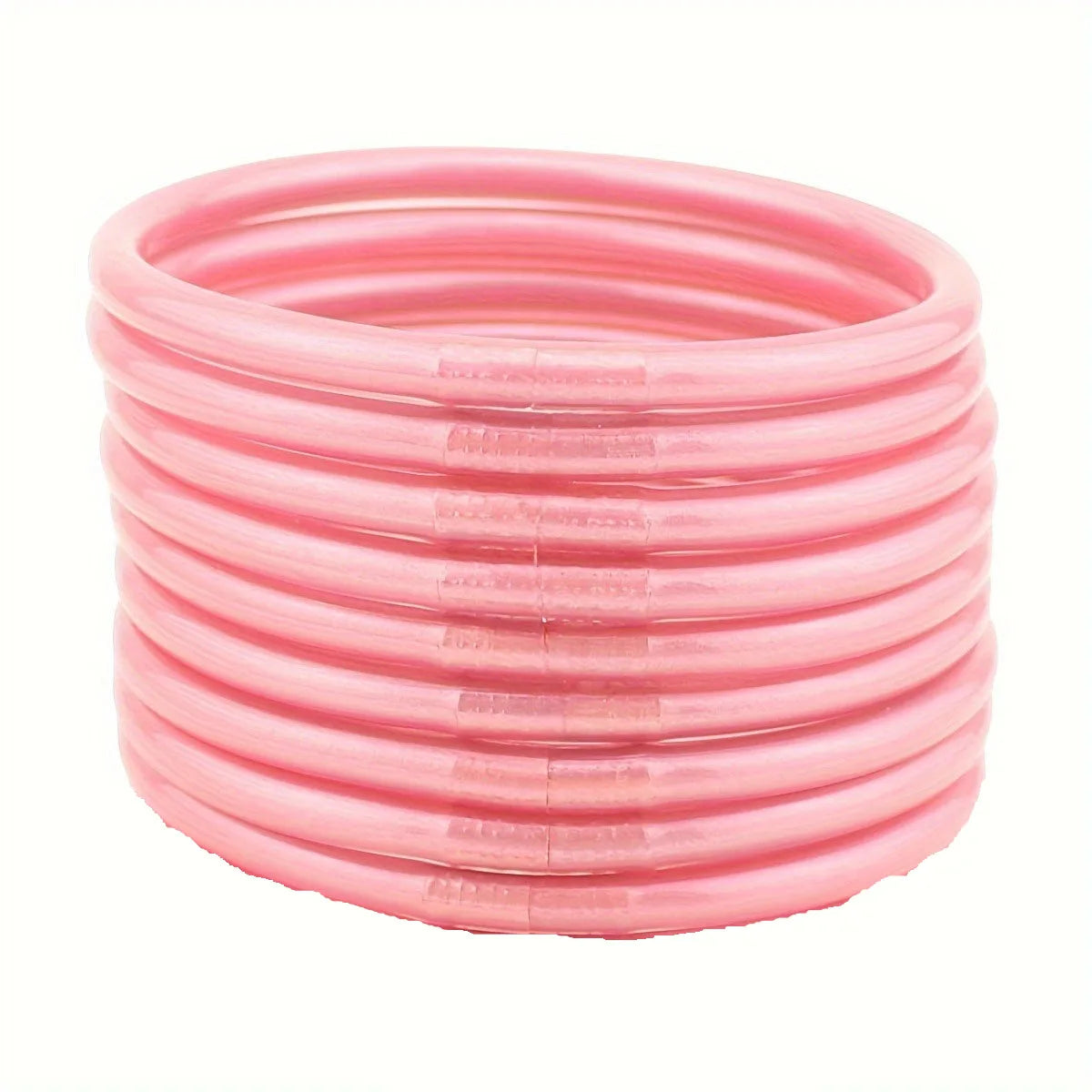 9Pcs/set Luxury Glitter Lightweight Jelly Bangles Bracelet for Women Fashion Silicone Charm Bracelet Temple Buddhist Bangle