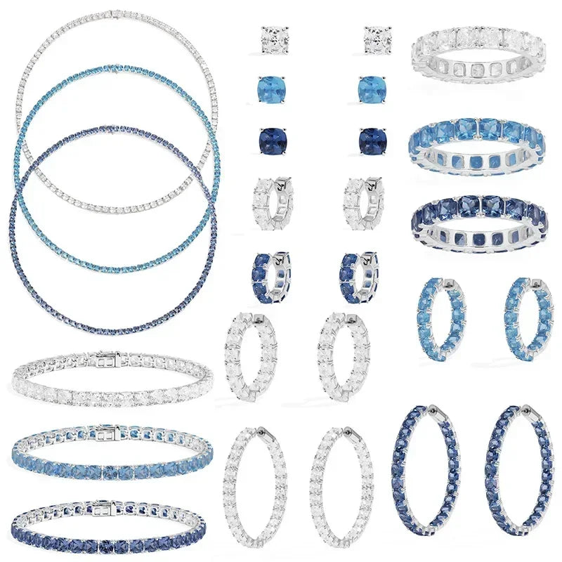 Tejesa LI KI 925 Silver High Quality 2024 New Printemps Series Colorful Diamond Necklace Bracelet Earrings Ring For Women  Jewelry