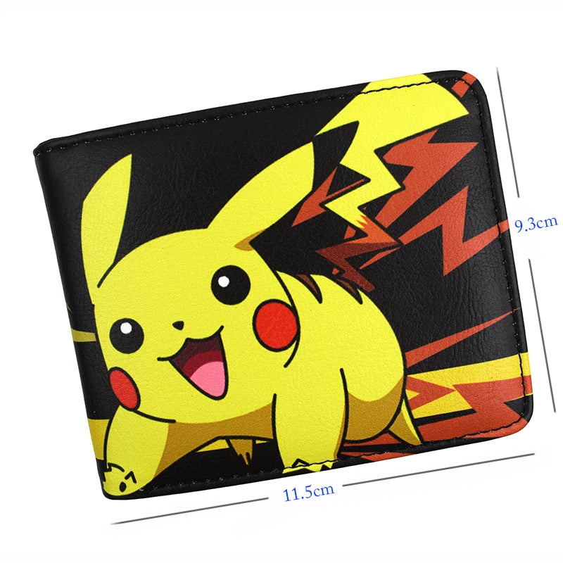 Hemasa Anime Cartoon Pikachu Charmander Wallet Cool Short Purse with Coin Pocket