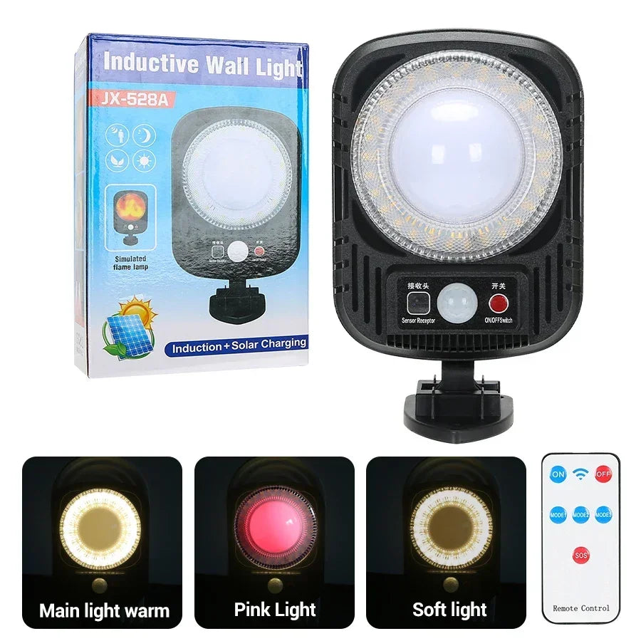 Hemasa High Power LED Solar Garden Lights Outdoor Solar Clip Light Motion Sensor Camping Lamp Fence Street Landscape Wall Decoration