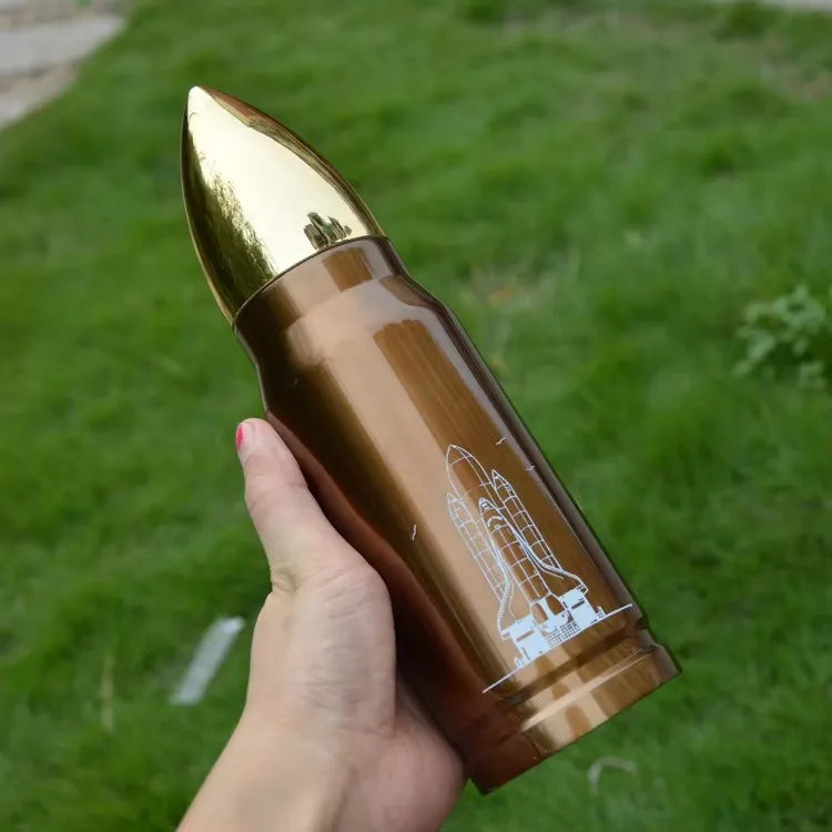 Hemasa 500ml Bullet Shape  Stainless Steel Water Bottle  for Coffee/Drinking /Gift