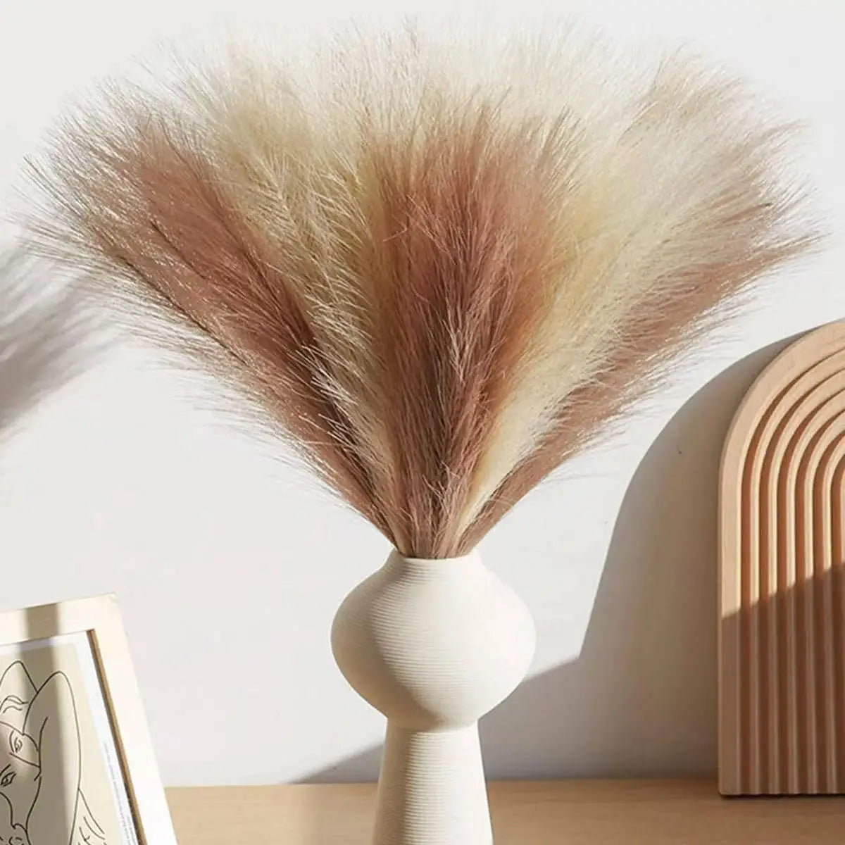Tejesa Artificial Pampas Grass Decor Flowers Fake Plant Reed for DIY Floral Table Arrange Flower Wedding Home Christmas Decoration