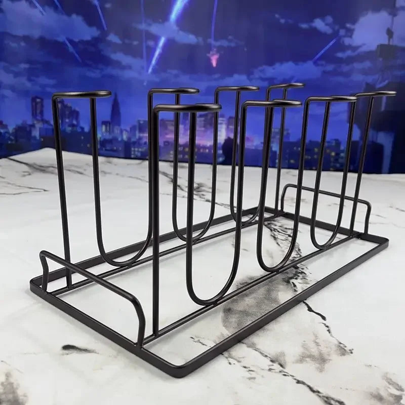 Stainless Steel Cup Tray, Inverted Hanging Rack, 8 Cup and 12 Cup Drain Rack, Home and Office Use, Durable Organizer
