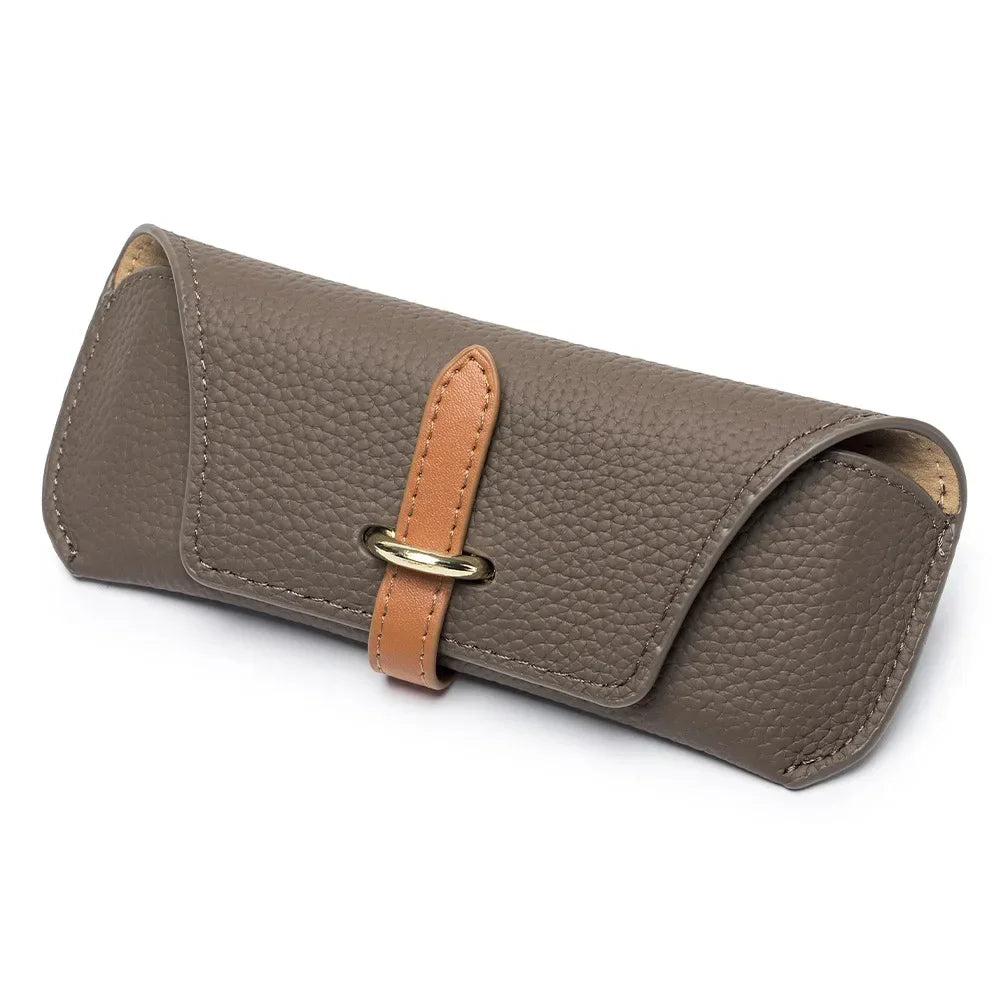 Tejesa Leather Glasses Case Holder Portable Slim Sunglasses Pouch Soft Eyeglasses Eyewear Sleeve for Women Men Lightweight