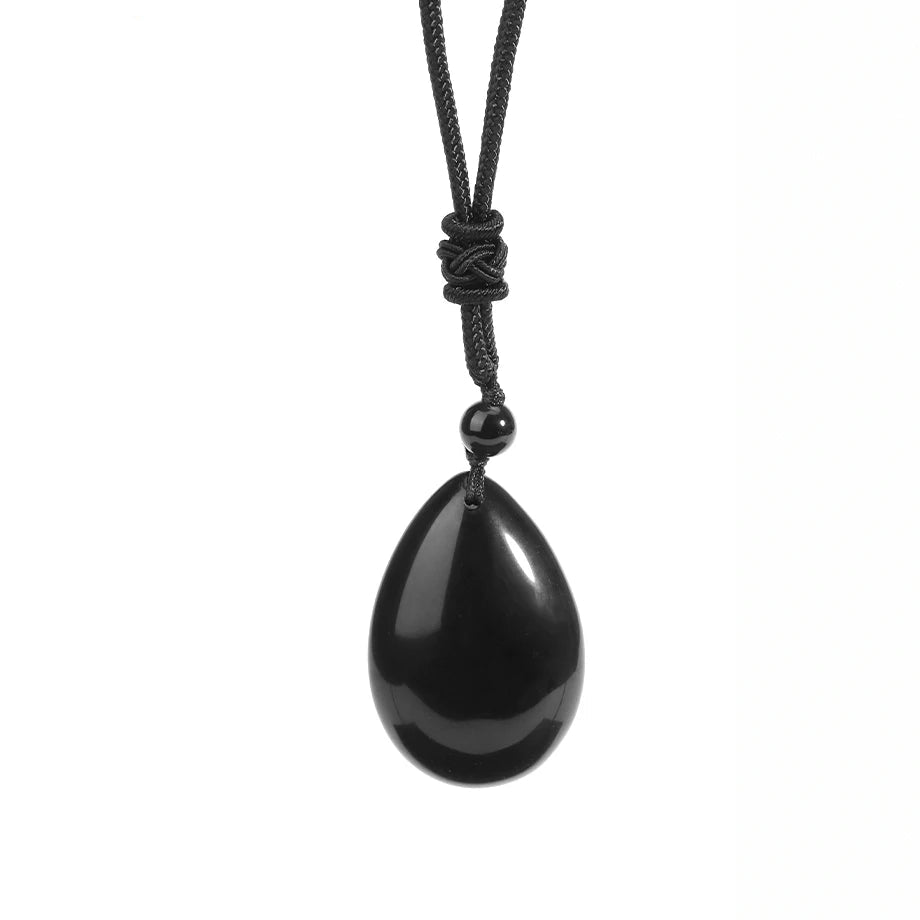 Hemasa Natural Stone Male Necklace for Women Water Drop Pendant Healing Tiger Eye Amethysts Crystal Pendants Necklaces H351