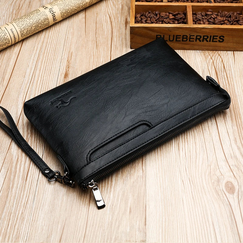 Tejesa  Soft PU Leather Men Day Clutch Business Men Money Handbag  Male Cardholder Case Phone Bag