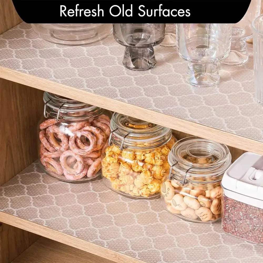 Tejesa 30x100CM Reusable Transparent Drawer Liners Washable Kitchen Cabinet Dustproof Mat Refrigerator Non-Slip Liners Mats