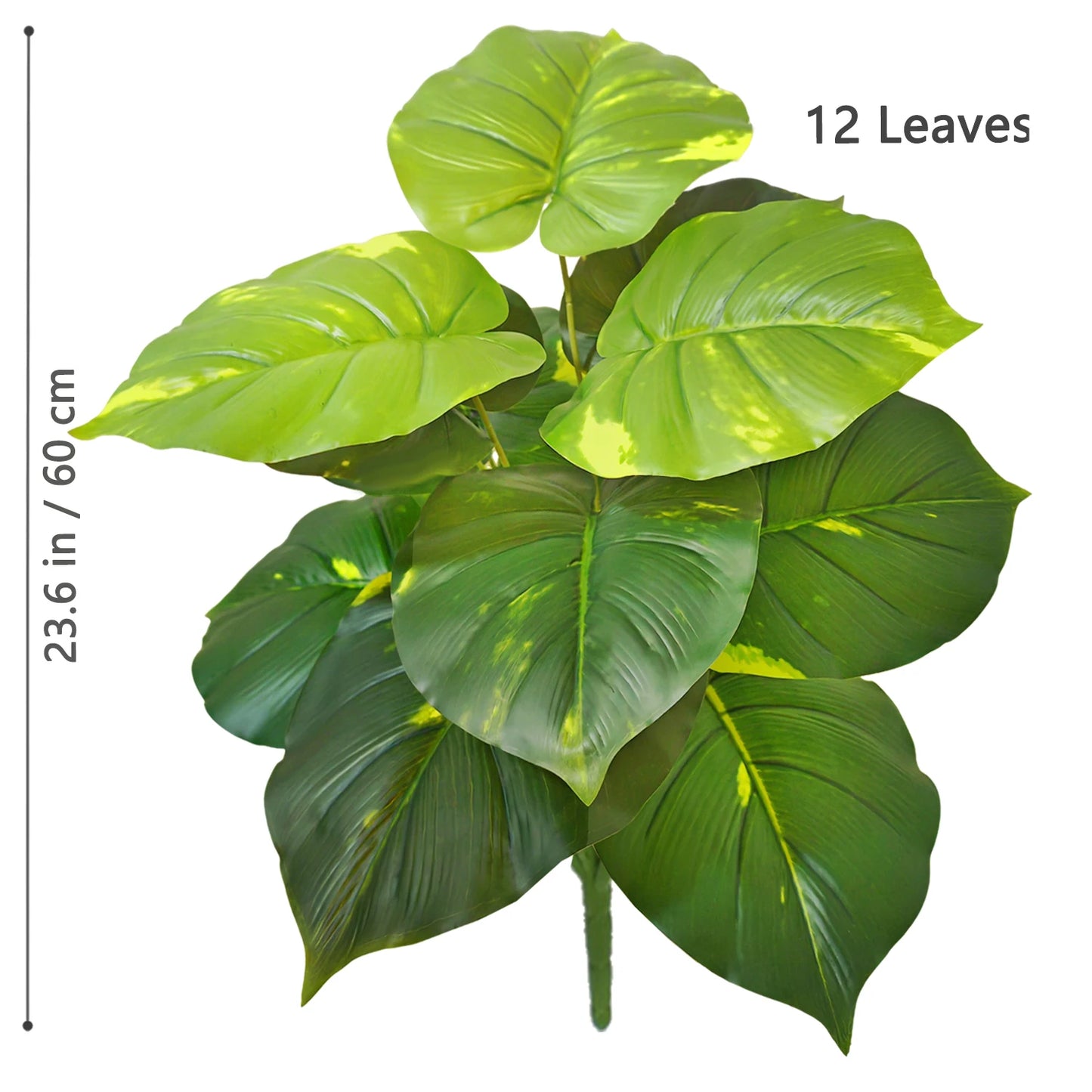 Tejesa 60-103cm Artificial Monstera deliciosa Pothos Alocasia Leaf Fake Plant Ornamental Festive Home Office Decoration