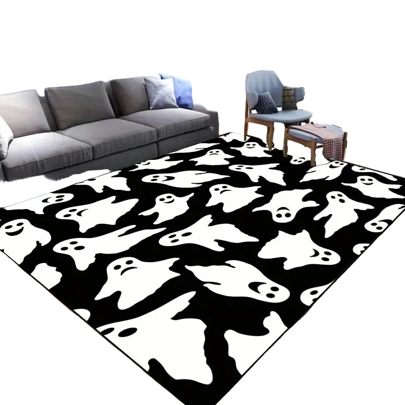 Hemasa Halloween Ghost Pattern Area Rug /Non-Slip Machine Mat for Indoor/ Living Room /Rectangle Carpet