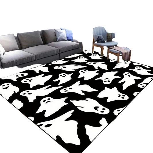 Hemasa Halloween Ghost Pattern Area Rug /Non-Slip Machine Mat for Indoor/ Living Room /Rectangle Carpet