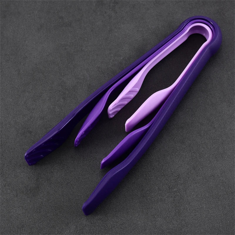 Tejesa 3Pcs/set Non-Slip Food Tong Food Grade Plastic Bread Tongs Salad Serving Tongs Kitchen Cooking Clip Clamp Bbq Tools Accessories