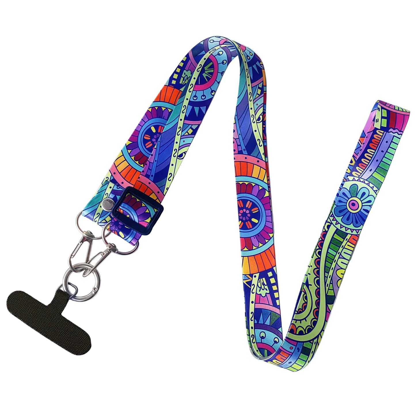 Tejesa  Mobile Phone Lanyard For Women – Stylish Messenger Strap Wth Geometric Patterns, Comfortable Neck Loop