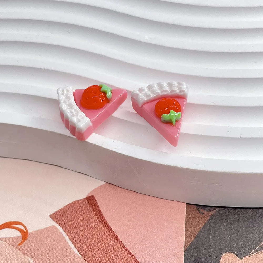 10 Pcs Resin Simulation Cartoon Macaron Flatback Cabochon Art Supply DIY Earring Craft Scrapbooking For Hair Bow Clip Decoration