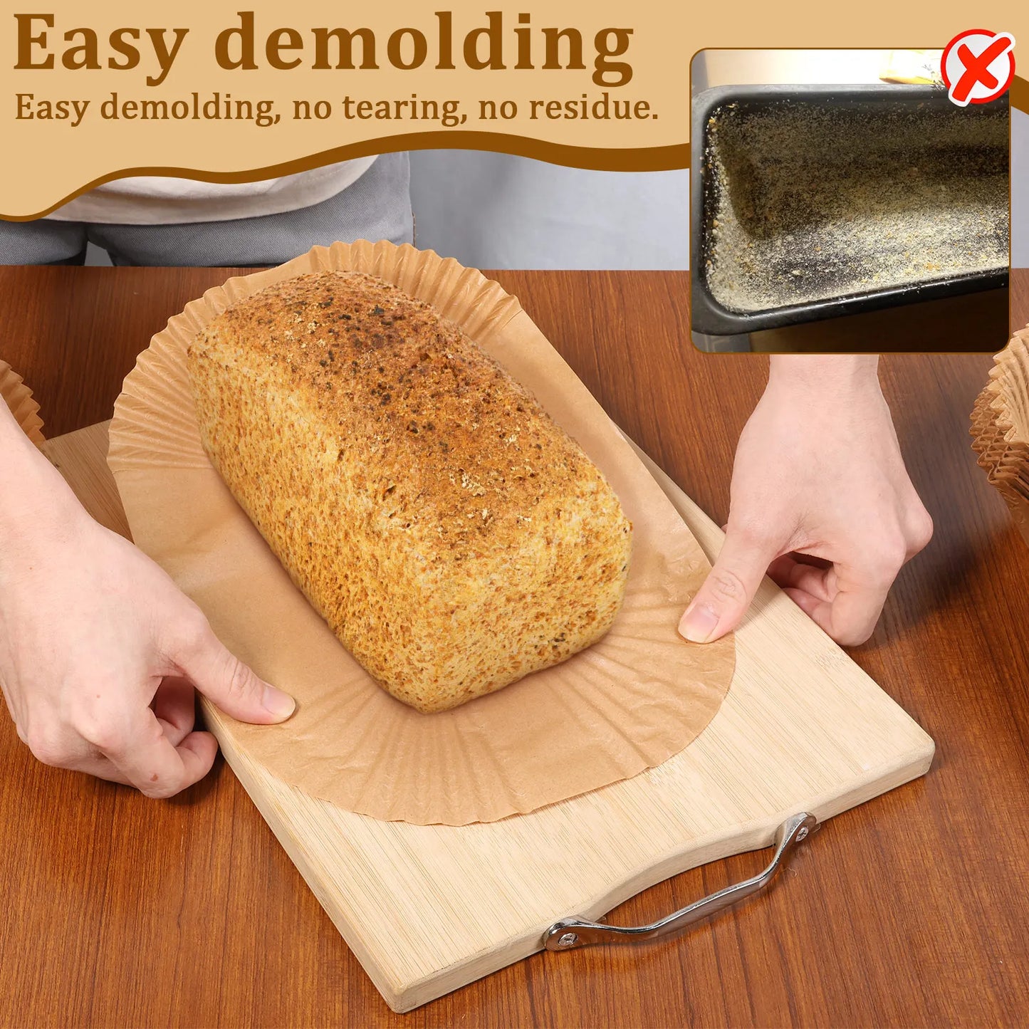 Tejesa 200/100Pcs Air Fryer Baking Paper Non-Stick Square Parchment Paper Liners Oilproof Oven BBQ Pad Baking Paper Liner Accessories