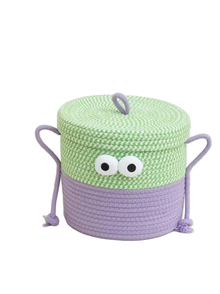 Tejesa Cartoon Monster Sna Basket Living Room Office Desktop M Organizer Toy Storage Basket Cotton Material Fly Use