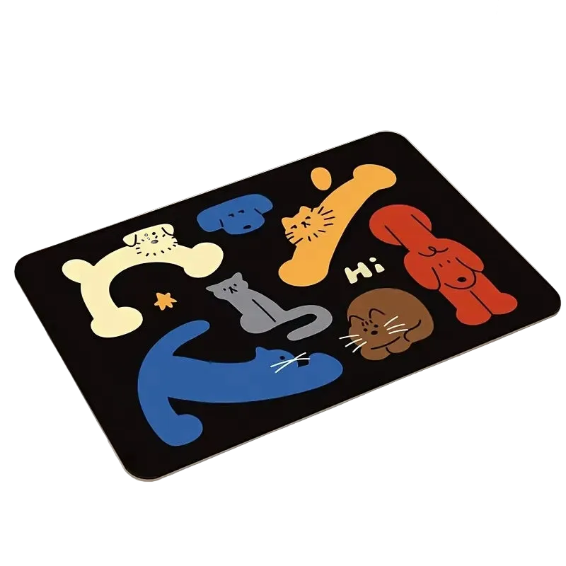 Tejesa  Happy Dopamine Diatomite Floor Mat - Absorbent, Slip-Resistant And Easy-To-Clean Entrance Mat