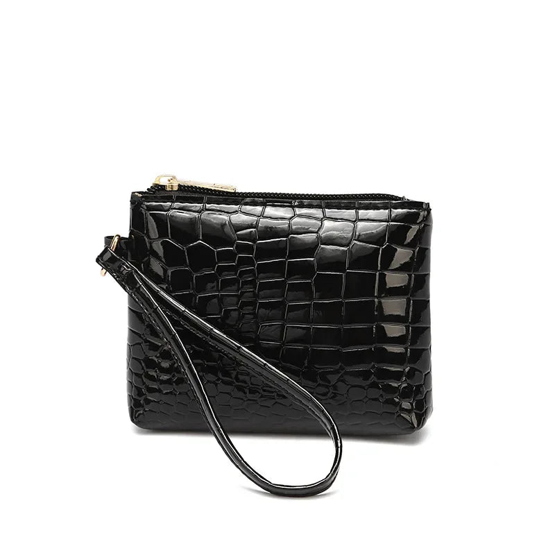 Fashion Pu Leather Mini Wallet Women Retor Small Coin Money Card Holder Purse Bags Solid Color Tote Clutch Zipper Bag Girl Gift
