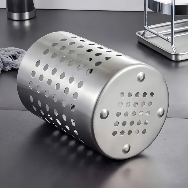 Tejesa 1/2 piece stainless steel cylindrical chopstick cutlery storage box suitable for home kitchens, restaurants, and dormitories