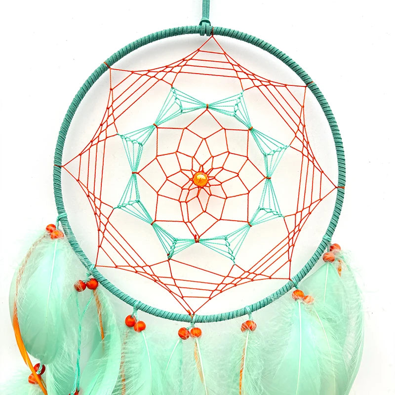 Tejesa Dream Catcher Hand-woven Feathers Wind Chimes Wall Pendants Birthday Party Hanging Ornaments Home Decor Spiritual Gifts