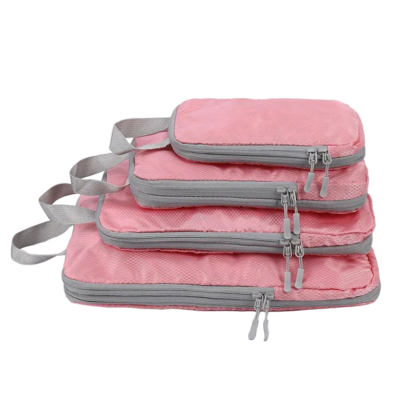 Tejesa Compressible 4-Piece Set Business Travel Storage Bag, Simple and Fashionable Multi-Functional Vertical Waterproof Organizer Bag