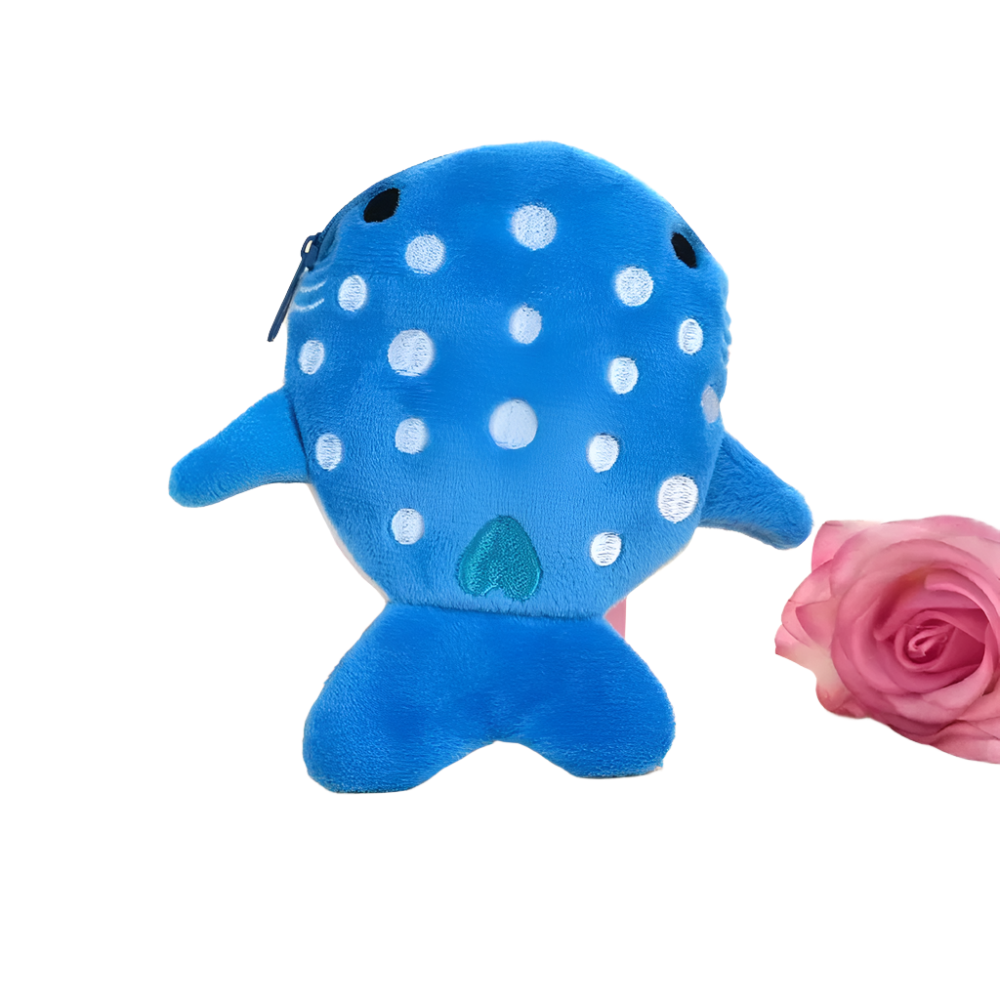 Hemasa Multicolor Cute Plush Fish Coin Wallet Women /Shark Money Card Key