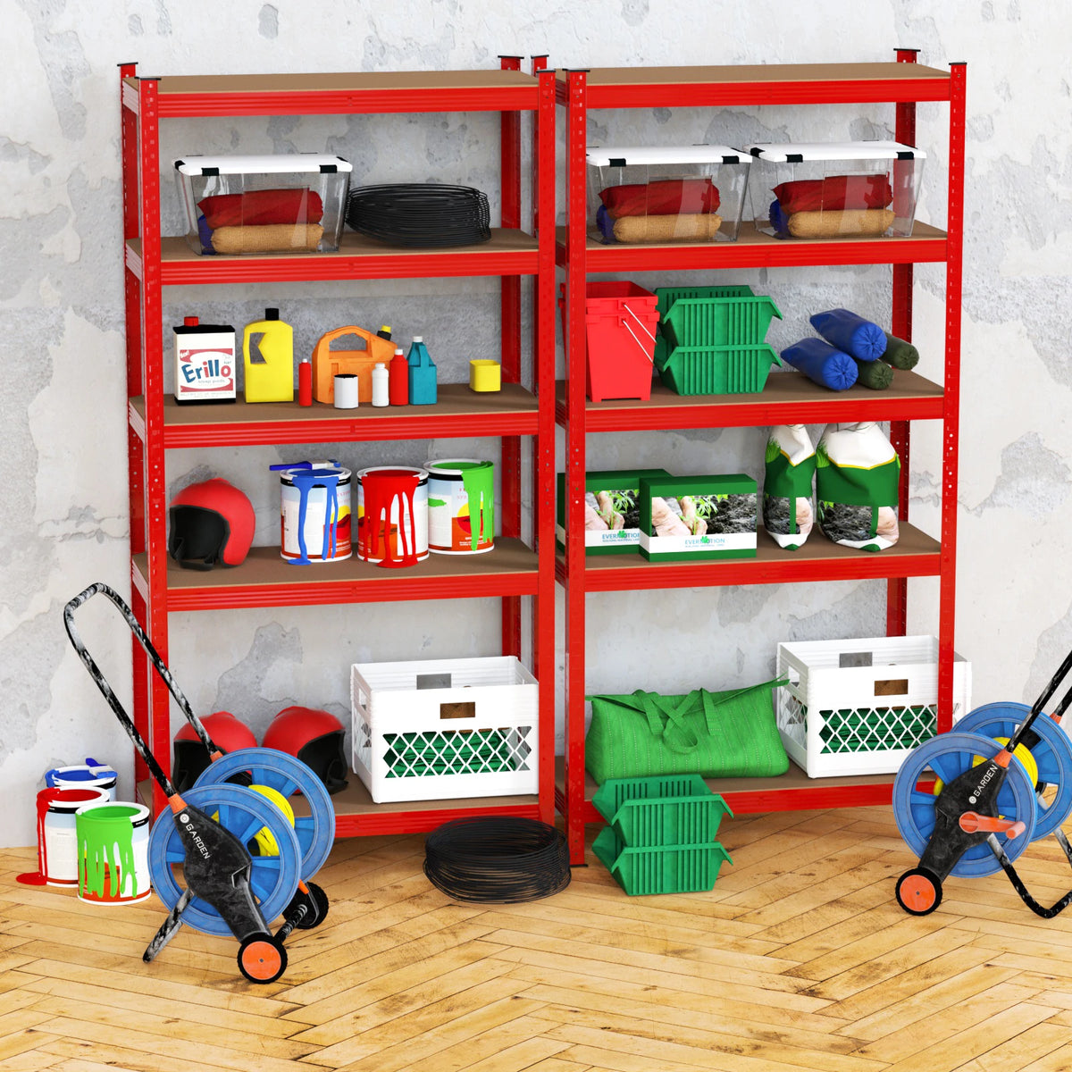 Shealt Racking 5 Tier Heavy Duty Galvanised Adjustable Shelf Racking Unit Storage Rac ...