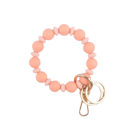 Hemasa Silicone  Beads Key Chains Wristlet  Keyring Women /Car Bag Pendant Key Chains