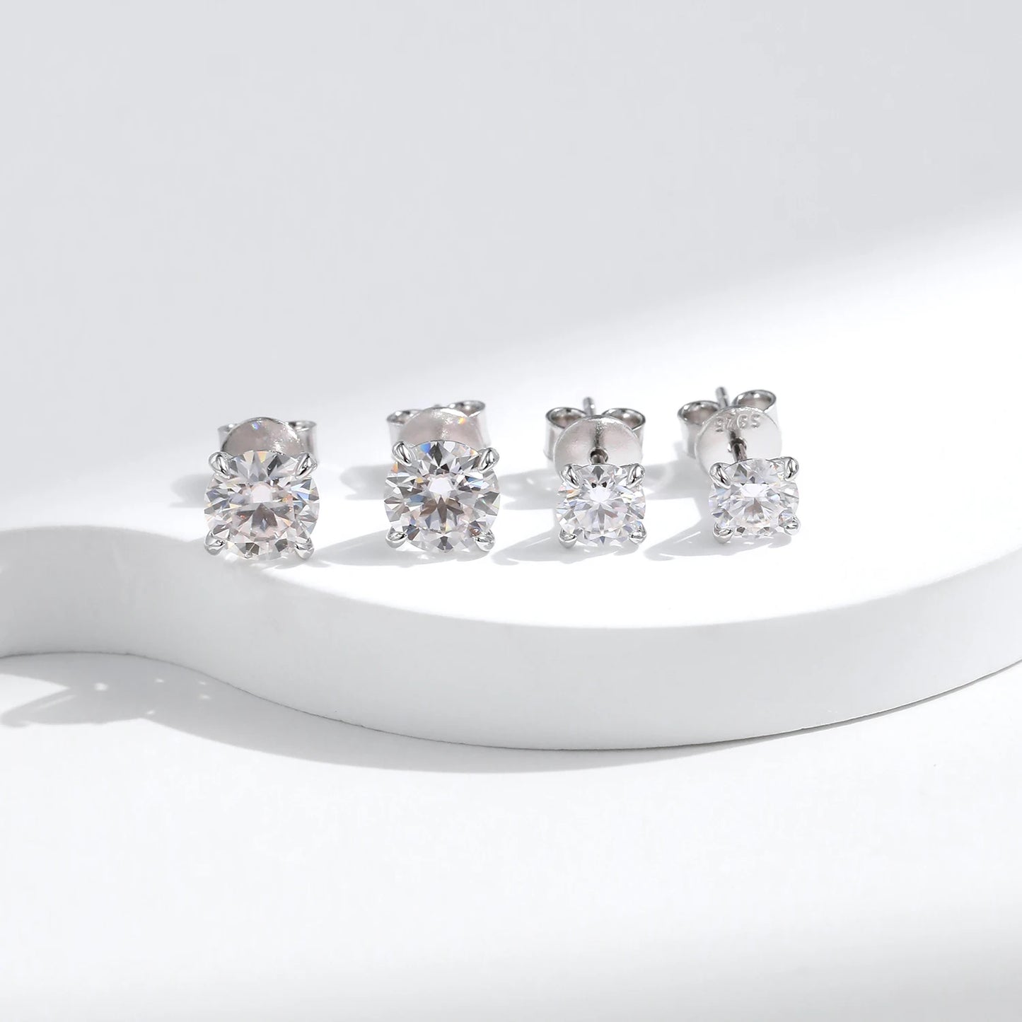 Tejesa D Color 1CT Moissanite Stud Earrings 925 Sterling Silver Wedding Engagement Lab Created Diamond Jewelry For Women Gift