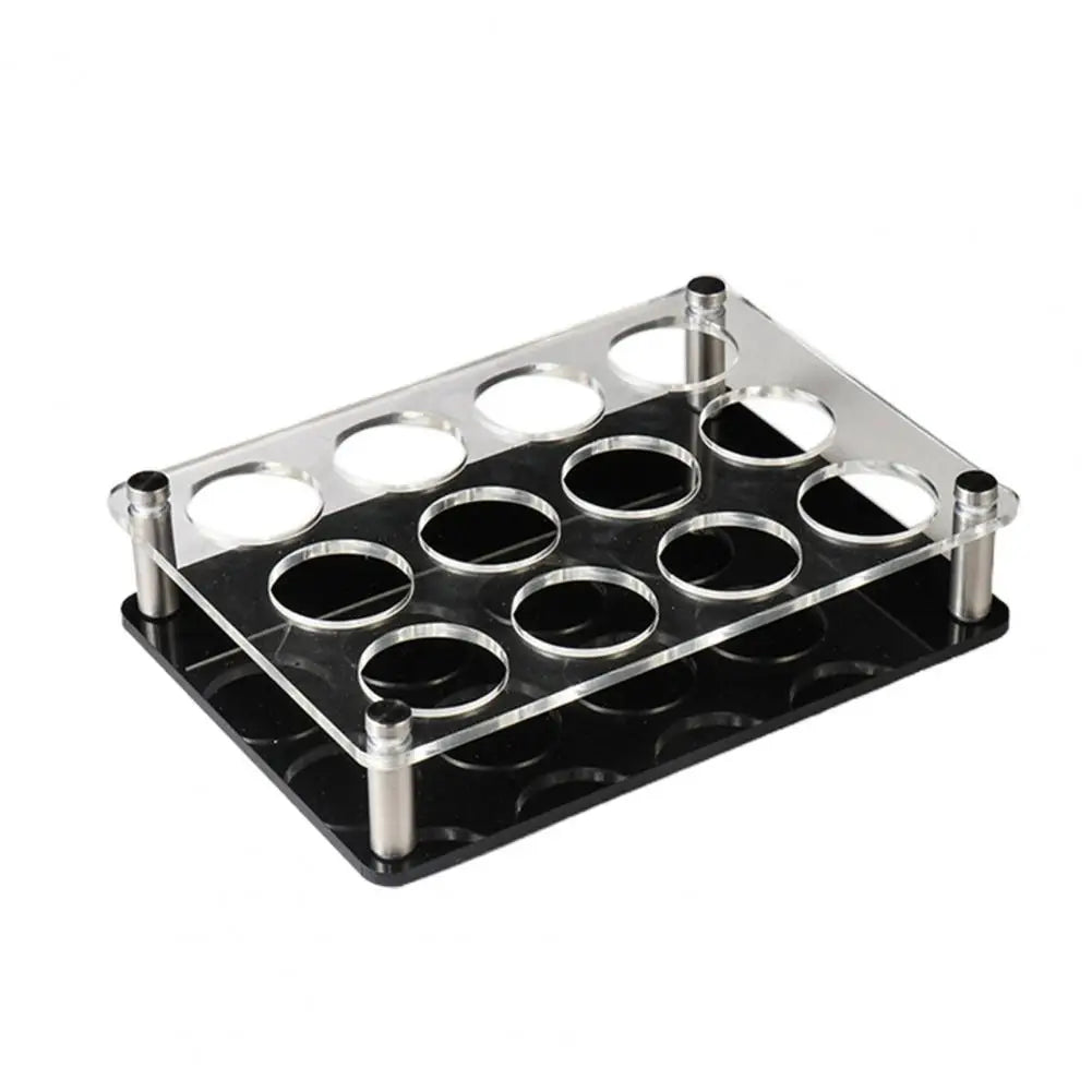 6/12 Holes Wine Cup Rack Transparent Square Shot Glass Holder Acrylic Shelf Tray For Tequila Liqueurs Whiskey Stand Bar Supplies