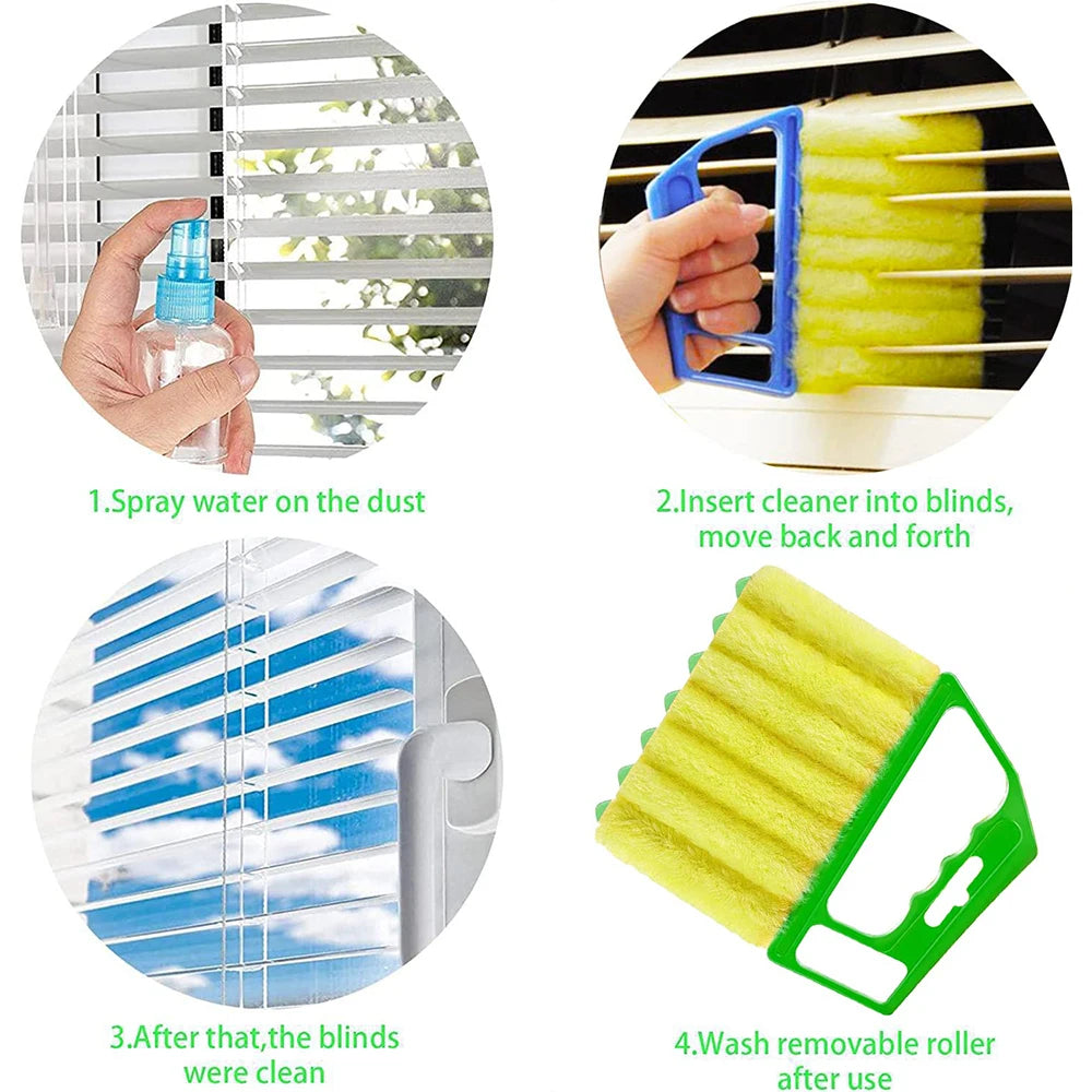 Tejesa 1pc Blinds Window Cleaning Brush, Detachable Washable Blinds Dust Removal Brush, Blinds Duster, Household Dust Brush For Window