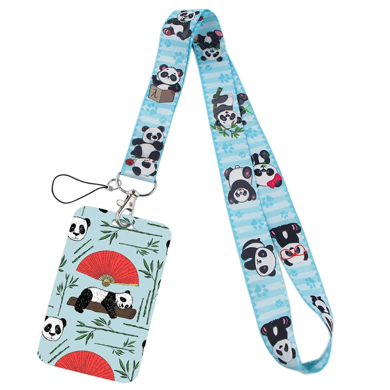 Tejesa  panda Lanyard Badge Holder ID Card /Lanyards Cell Phone Rope Key Lanyard Neck Straps Keychain