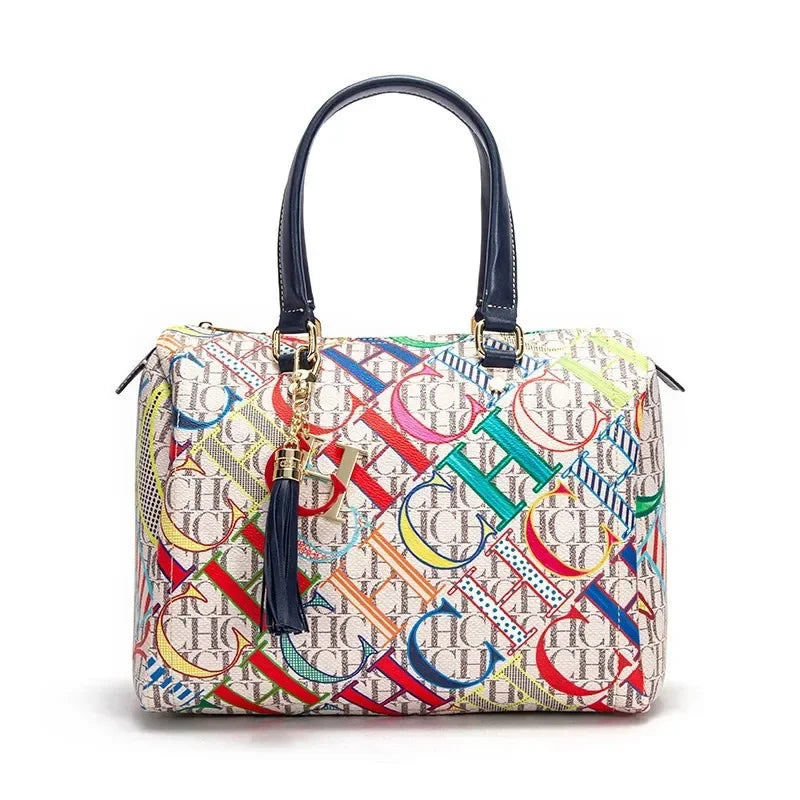 CH Women's Commuter Crossbody Bag 2025 Spring New Colorful Printed Women's Handbags Monogram Bronze Fashion Luxury Design