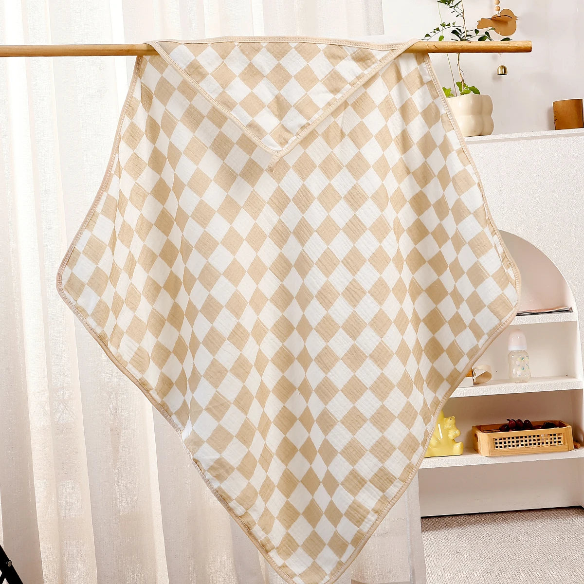 Tejesa 2Pcs New 100% Cotton Breathable Baby Swaddle Blanket Newborn Bath Towel Infant Quilt