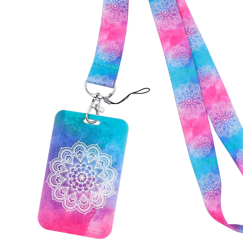 Tejesa Butterfly Lanyard Business Credit Card Holder Neck Strap Keychain Hang Rope ID Badge Holder Lariat Lasso