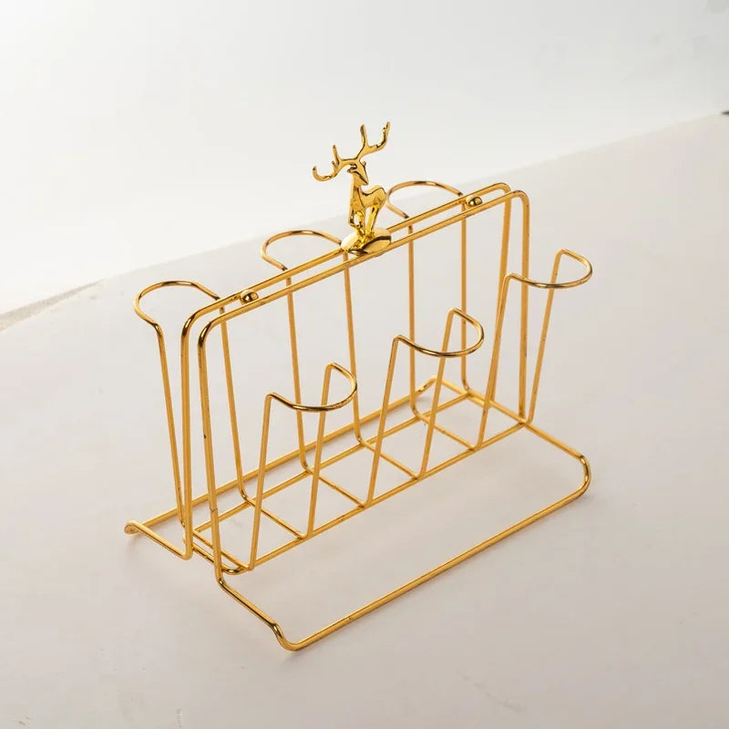 Stainless Steel Cup Tray, Inverted Hanging Rack, 8 Cup and 12 Cup Drain Rack, Home and Office Use, Durable Organizer