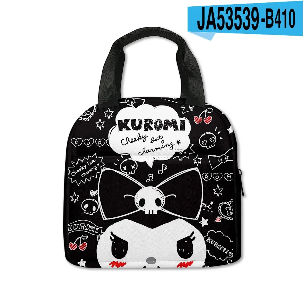 MINISO Cartoon Insulated Cinnamon Dog Kuromi Portable Lunch Bag Lunch Box Bag Student Office Workers Bring Meal Storage Bag