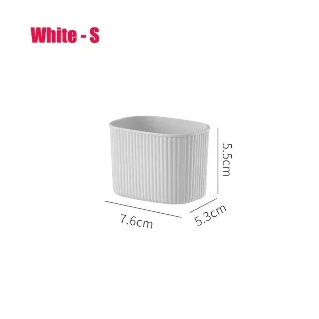 Organizer Desktop Storage Box Transparent Cotton Swab Container Makeup Brush Holder Bathroom Accessories Cosmetic Storage Box