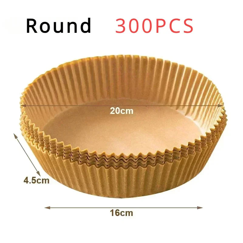 Tejesa Air Fryer Disposable Baking Paper Liner Non-Stick Mat Steamer Square Round Parchment for Microwave Oven Kitchen Cookers (20CM-Square, 200PCS)