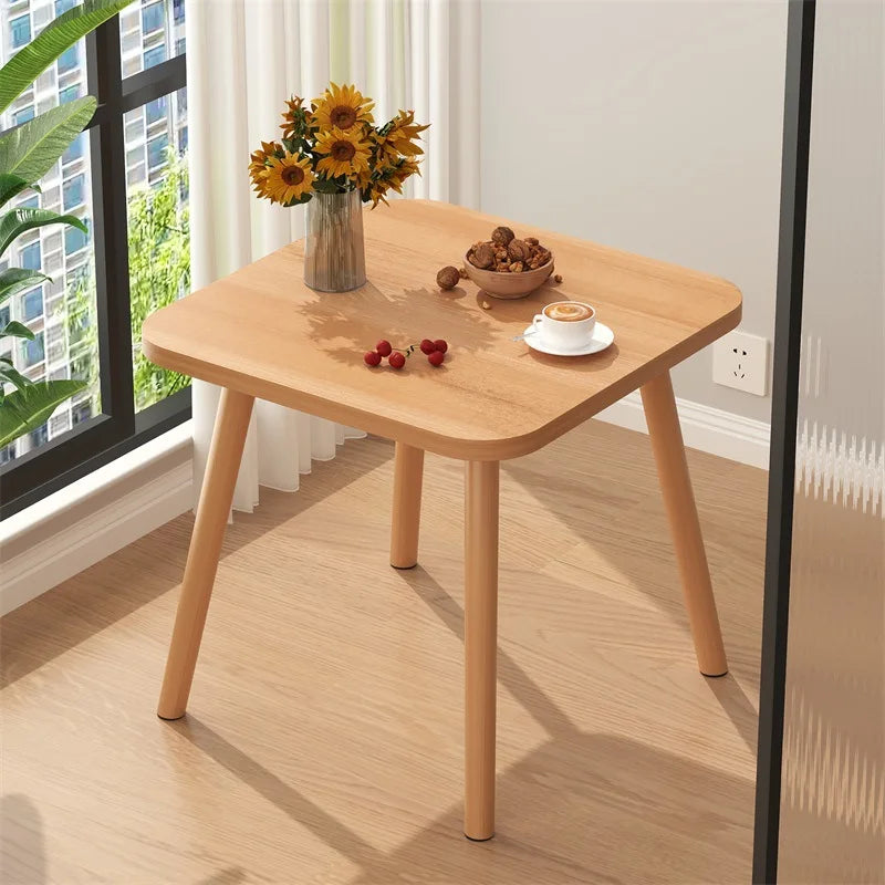 Formwell 50*50cm square Side Table Wooden Small coffee table for Living Room Bedroom and Balcony easy assemble Solid wood legs